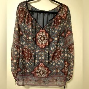 White House Black Market Paisley Print Boho Too Size 8